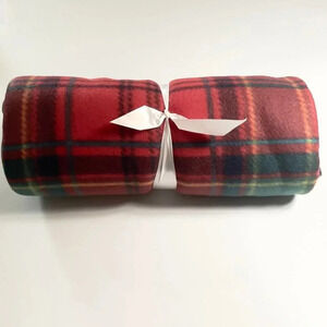 Old Navy Cozy Patterned Performance Fleece Blanket Plaid 50" W X 56" L